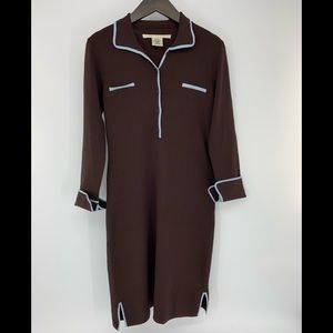 Max Studio Brown/Blue Sweater Dress. Sz. S